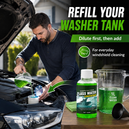 🥳2026 HOT SALE💧✨Glass Concentrate – 10ml makes 1L, cuts bugs & grime, streak-free. 1 bottle = 50L. From £6.99 – lowest price online! 🚗💪