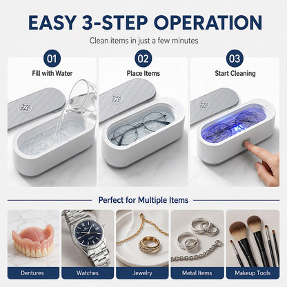 ✨50K+ SOLD!🎁Multifunctional Ultrasonic Cleaner for Jewelry, Watches & Dentures