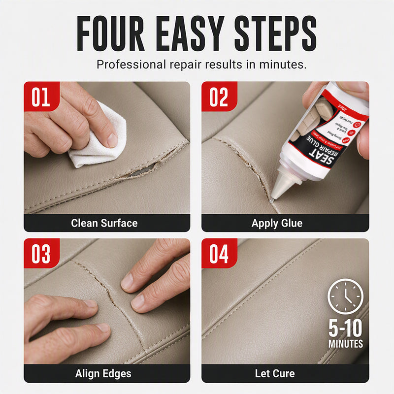 🚗Quick Dry Car Seat Leather Repair Glue