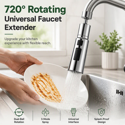 Universal Rotating Kitchen Faucet Nozzle – Flexible Sink Water Extender