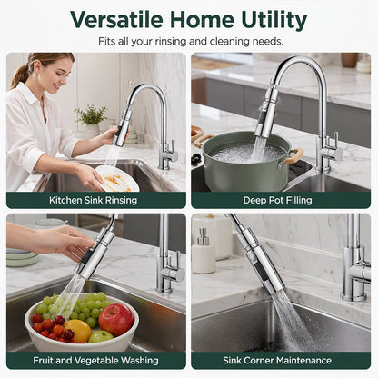 Universal Rotating Kitchen Faucet Nozzle – Flexible Sink Water Extender