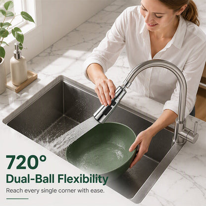 Universal Rotating Kitchen Faucet Nozzle – Flexible Sink Water Extender