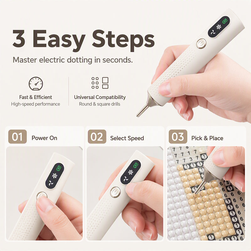 🔥💎 Rechargeable Electric Diamond Pen – Precise, Comfortable, Time‑Saving✏️