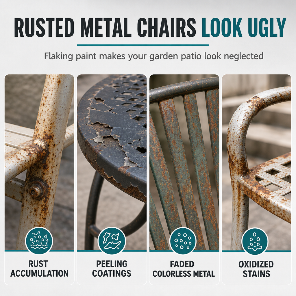 🛠️Furniture Color Touch Up Spray Paint‑Fast Drying Metal Furniture Renewal Spray
