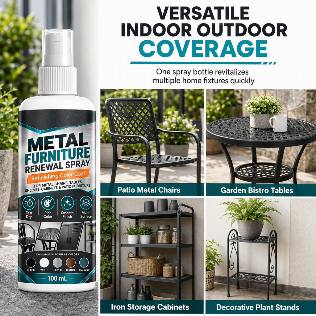 🛠️Furniture Color Touch Up Spray Paint‑Fast Drying Metal Furniture Renewal Spray