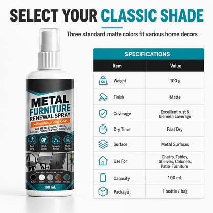 🛠️Furniture Color Touch Up Spray Paint‑Fast Drying Metal Furniture Renewal Spray