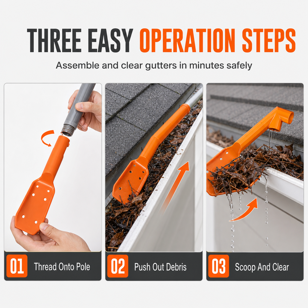 🔥No-Climb Gutter Cleaning Tool