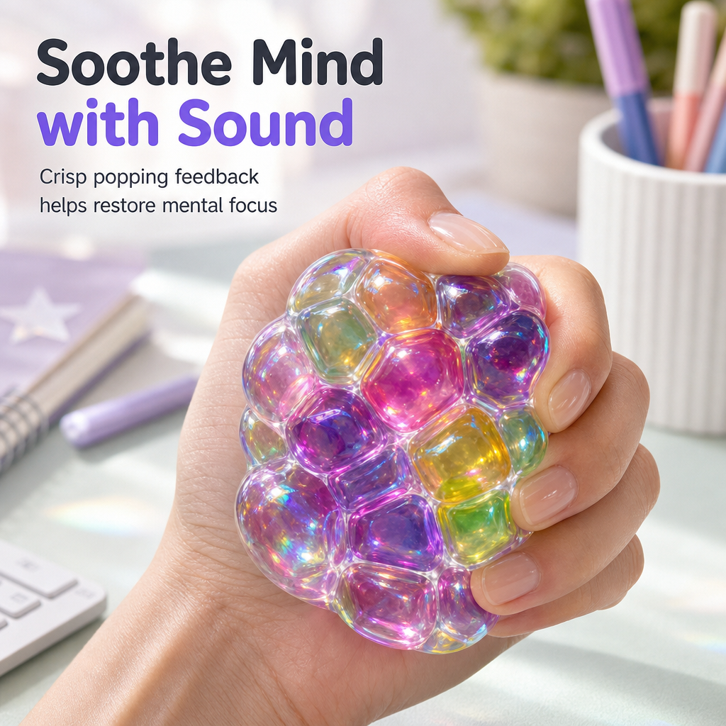 ✨2026 HOT SALE🌈 Aurora Beads Squeeze Ball – instant stress relief in your hand. 💆💪