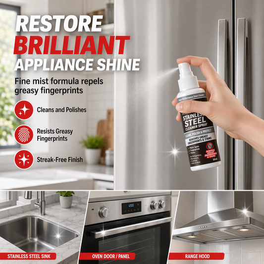 ✨ Stainless Steel Cleaner & Polish Spray – Multi-Purpose Surface Cleaning Solution