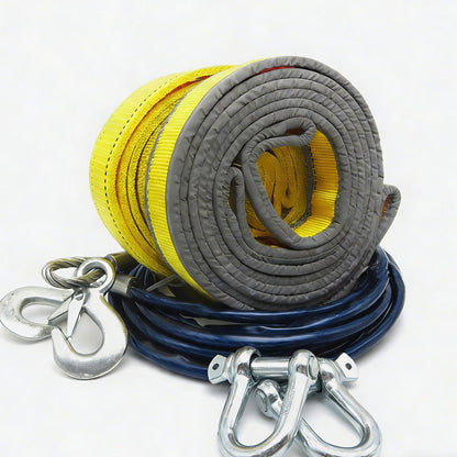 ⏰ 8-Ton Tow Rope with U-Shackle Hooks – Strong & Reliable 💪