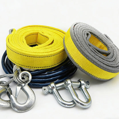 ⏰ 8-Ton Tow Rope with U-Shackle Hooks – Strong & Reliable 💪