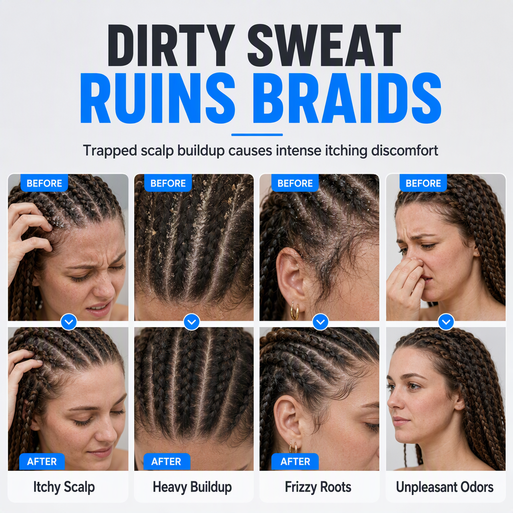 🔥Refresh Braids Instantly! Waterless Scalp Cleansing Mousse