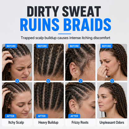 🔥Refresh Braids Instantly! Waterless Scalp Cleansing Mousse