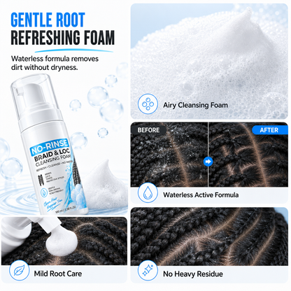 🔥Refresh Braids Instantly! Waterless Scalp Cleansing Mousse