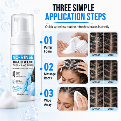 🔥Refresh Braids Instantly! Waterless Scalp Cleansing Mousse