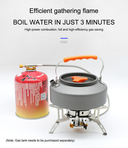 ⏰🔥Camping Gas Burner – 5800W, Piezo Ignition, Windproof 🔥